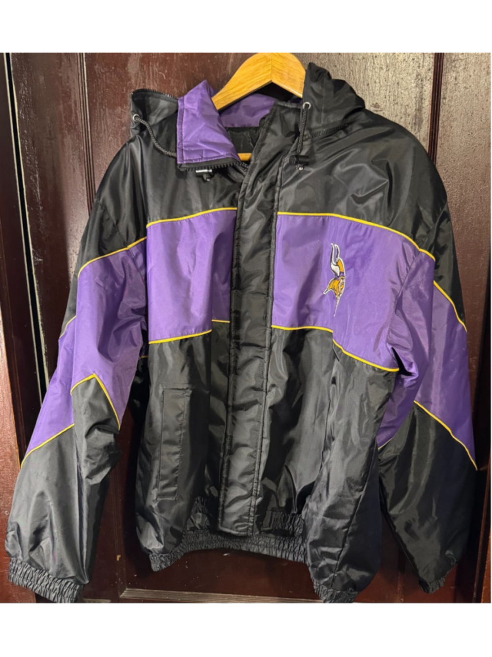 Minnesota Vikings Vintage Jeff Hamilton Coat Black Men's Size L